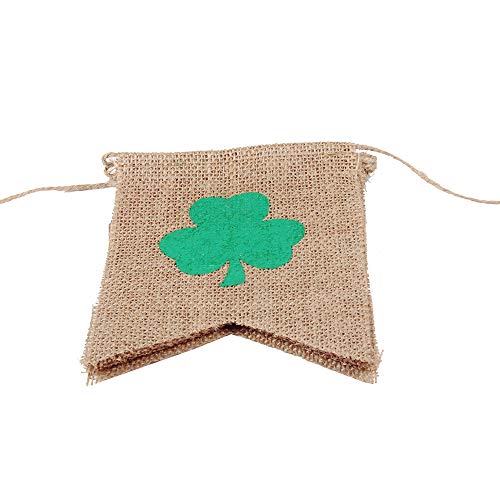 GOER St. Patrick's Day Irish Shamrock Garland Banner for St. Patrick's Day Decorations (104 Inch)