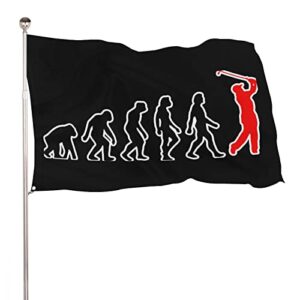 Golf Evolution Flags Decorative Funny Banners for Outside House Dorm Room Parties