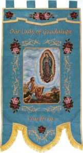 processional banner spanish, olo guadalupe and juan diego, spanish language