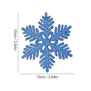 Garland Holder for Stairs Snowflake Christmas Decorations Four Snowflake Gift Box Party Decorations Suitable for Wedding Birthday Festive Party Quartz Crystal Stones (Blue, One Size)