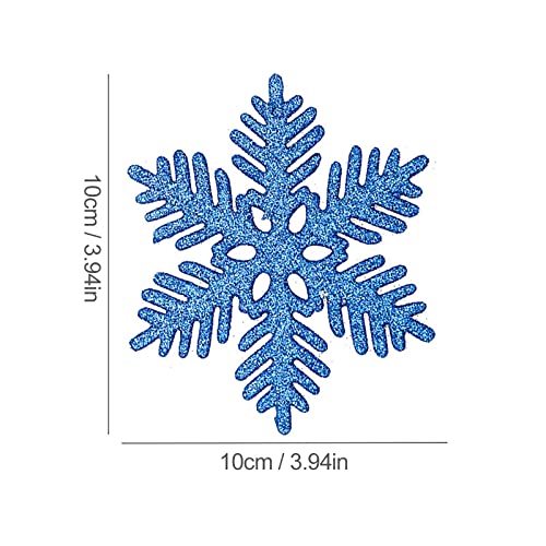 Garland Holder for Stairs Snowflake Christmas Decorations Four Snowflake Gift Box Party Decorations Suitable for Wedding Birthday Festive Party Quartz Crystal Stones (Blue, One Size)