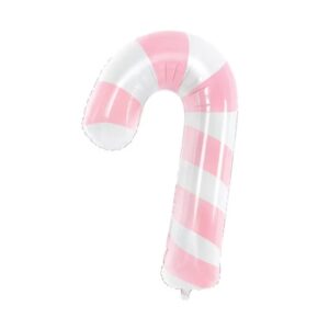 christmas decor | christmas balloon | pink candy cane foil balloon 32″ | candy land party decor | balloon christmas party