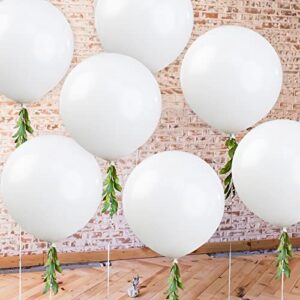 30pcs 18 inch big balloons white jumbo balloons round latex balloons for wedding baby shower birthday party event carnival decor