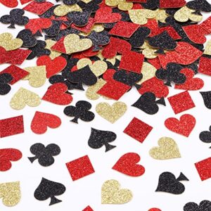 200 pack glitter casino confetti decorations, poker table scatter for las vegas game night party supplies