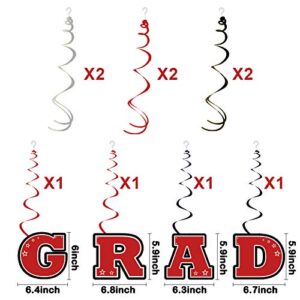 Bunny Chorus Graduation Party Decorations 2022, 36 Pcs Class of 2022 Graduation Party Supplies, Hanging Swirls Red and Black Graduation Decorations 2022, Congrats Grad Party Favors, No DIY Required