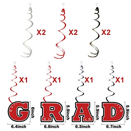 Bunny Chorus Graduation Party Decorations 2022, 36 Pcs Class of 2022 Graduation Party Supplies, Hanging Swirls Red and Black Graduation Decorations 2022, Congrats Grad Party Favors, No DIY Required