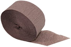 brown crepe paper streamers 2 rolls made in usa