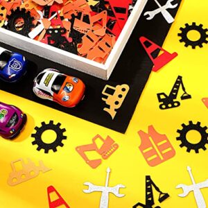 240 Pieces Construction Confetti Construction Party Supplies Construction Table Confetti Boy Birthday Party Favor Forklift Crane Excavator Gear Vest Roadblock Wrench Party Decorations for Baby Shower