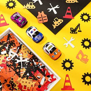 240 Pieces Construction Confetti Construction Party Supplies Construction Table Confetti Boy Birthday Party Favor Forklift Crane Excavator Gear Vest Roadblock Wrench Party Decorations for Baby Shower