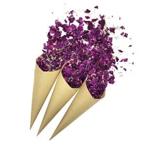 db11 wedding dried flower petal confetti – 3/15/30 packs for party decoration table girl bridal shower (3) red