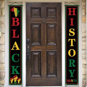 black history month porch banner african american afro february festival holiday front door wall hanging banner decor