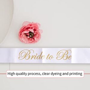 2 Pcs Bachelorette Party Sash - Bride and Groom to Be Sash for Bridal Shower Wedding Decorations Engagement Party Supplies(Black and White)