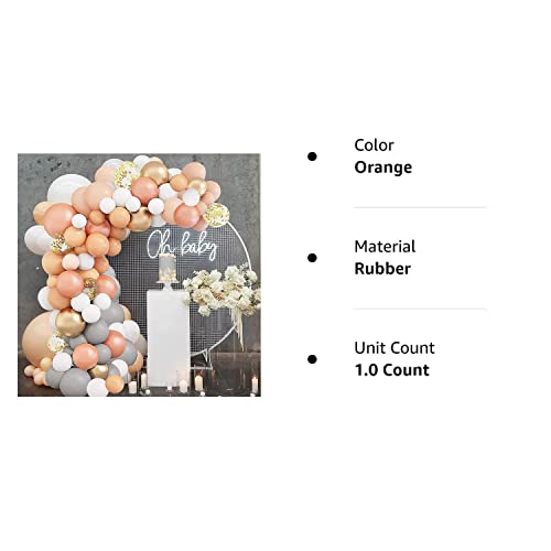 Balloon Arch Kit 129pcs Balloon Garland Kit Latex balloons (Orange)