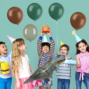 103 pcs Dinosaur World Balloons Arch Garland Jurassic Party Decoration Retro Green Retro Brown Macaron Grey Balloons for Dinosaur Theme Birthday Party Supplies