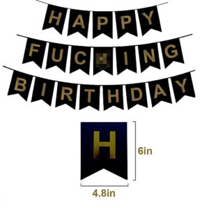 40th Birthday Decorations Gifts for Men Women - 40 Birthday Party Supplies - Happy F*ing Birthday Banner & Haning Swirls