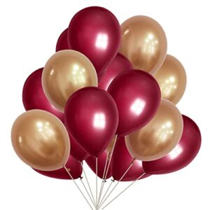 Burgundy Rose Gold Balloons of 30pcs for Burgundy Birthday Party Decorations Women/Fall Birthday Party Decorations/ Burgundy Rose Gold Wedding/2022 Graduation Decorations