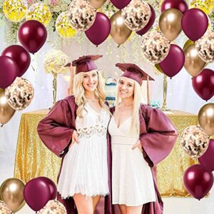 Burgundy Rose Gold Balloons of 30pcs for Burgundy Birthday Party Decorations Women/Fall Birthday Party Decorations/ Burgundy Rose Gold Wedding/2022 Graduation Decorations