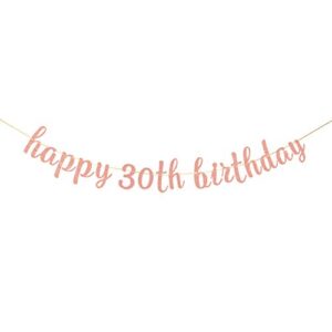 innoru glitter happy 30th birthday banner – 30 bitches sign banner – cheers to 30 years birthday party bunting decorations rose gold
