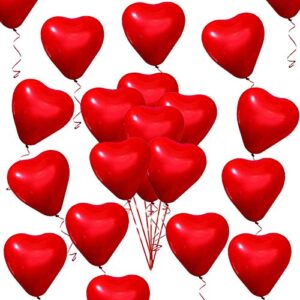 50 pieces love heart balloons red latex heart balloons for valentines day wedding anniversary engagement birthday garden company celebration graduation prom party decoration romantic decoration