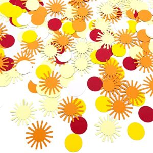 200 pieces first trip around the sun birthday decorations boho sun confentti muted little sunshine confetti papercraft embellishments for groovy party baby shower first birthday table decors