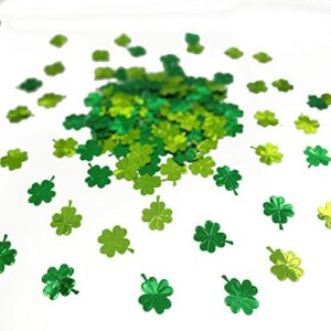 St. Patrick's Day Shamrocks Green/Party Table Decoration Confetti Sprinkles or DIY for Lucky Clover Party Supplies (Four Leaf Clover 22MM)