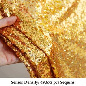 Aisle Runner for Wedding-15FTx2FT-Deep Gold Sequin Aisle Runner Indoor Outdoor Ceremonies Decor Carpet Runner Church Runner Wedding Walkway Carpet Runner Rugs Aisle Runner Sequins (2FTx15FT, Gold)