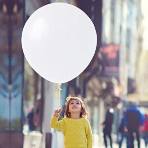 Giant Balloons 36 Inch Large balloon Latex White Balloon (Premium Helium Quality), for Birthdays Wedding Party Festivals Photo Shoot New Year Christmas Event Decorations, 6 PCS