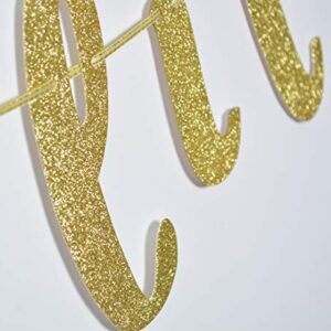 FOZEE Let's Get Lit Banner for Christmas New Years Wedding Engagement Bachelorete Party Decorations Sign Gold Glitter