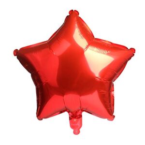 18 inch red star balloons, aluminum foil balloon mylar balloon for birthday, wedding, baby shower, party decoration,10pcs