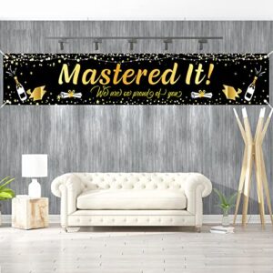 Labakita Large Mastered It Banner, Master's Graduation Banner, Congrats Grad Party Decorations, Graduation Party Favor, Graduation Party Decorations Indoor / Outdoor