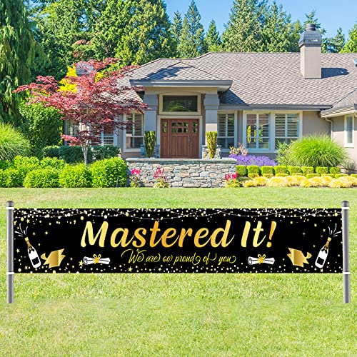 Labakita Large Mastered It Banner, Master's Graduation Banner, Congrats Grad Party Decorations, Graduation Party Favor, Graduation Party Decorations Indoor / Outdoor