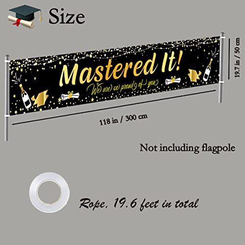 Labakita Large Mastered It Banner, Master's Graduation Banner, Congrats Grad Party Decorations, Graduation Party Favor, Graduation Party Decorations Indoor / Outdoor