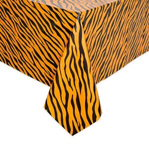 Animal Print Tablecloths for Jungle Safari Birthday Party (54x108 in, 4 Pack)