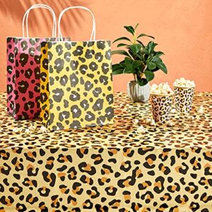 Animal Print Tablecloths for Jungle Safari Birthday Party (54x108 in, 4 Pack)