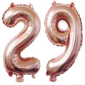 40inch rose gold foil 29 helium jumbo digital number balloons, 29th birthday decoration for girls or boys,29 birthday party supplies