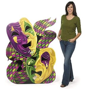 mardi gras mask cardboard stand-up – party decor