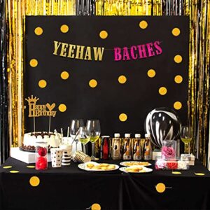 Yeehaw Baches Bachelorette Party Glitter Banner – Western Cowgirl Bachelorette Party Decorations, Favors and Supplies – Nashville – Austin – Dallas – Charleston – Savannah