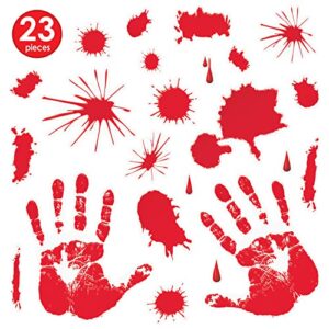 Beistle Bloody Handprint Clings, 12-Inch by 17-Inch Sheet