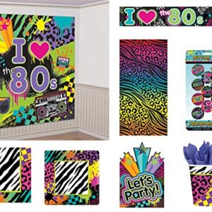 Amscan 80's Party Foil Banner, 25', Black