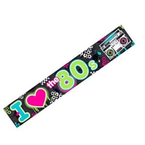 Amscan 80's Party Foil Banner, 25', Black