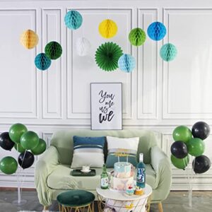 Lime Green Honeycomb Balls Birthday Party Decorations 6pcs 8 inch Hanging Tissue Paper Balls Pom Poms Honeycomb Balls Party Decorations for Birthday Wedding Baby Shower Home Decor