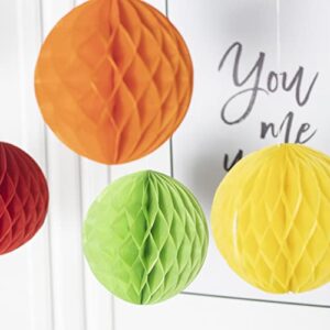 Lime Green Honeycomb Balls Birthday Party Decorations 6pcs 8 inch Hanging Tissue Paper Balls Pom Poms Honeycomb Balls Party Decorations for Birthday Wedding Baby Shower Home Decor