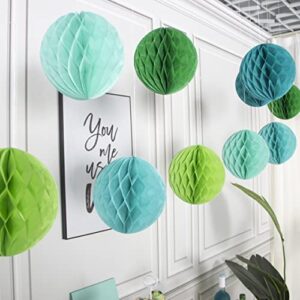 Lime Green Honeycomb Balls Birthday Party Decorations 6pcs 8 inch Hanging Tissue Paper Balls Pom Poms Honeycomb Balls Party Decorations for Birthday Wedding Baby Shower Home Decor