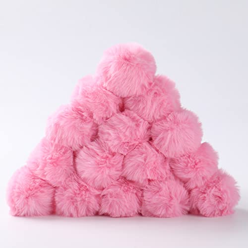 Craft Pom Pom Balls,Large Pink Poms Costume Accessory, Pom pom Balls for Arts and DIY Creative Crafts Decorations,Pink,3 Inches,20 Pieces.