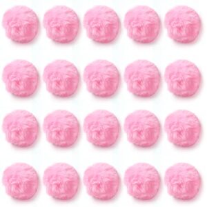 Craft Pom Pom Balls,Large Pink Poms Costume Accessory, Pom pom Balls for Arts and DIY Creative Crafts Decorations,Pink,3 Inches,20 Pieces.