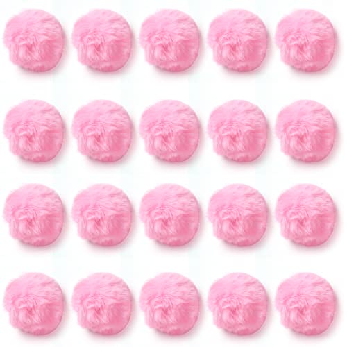 Craft Pom Pom Balls,Large Pink Poms Costume Accessory, Pom pom Balls for Arts and DIY Creative Crafts Decorations,Pink,3 Inches,20 Pieces.