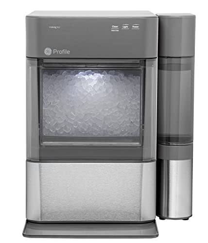 GE Profile Opal 2.0 | Countertop Nugget Ice Maker with Side Tank | Ice Machine with WiFi Connectivity | Smart Home Kitchen Essentials | Stainless Steel