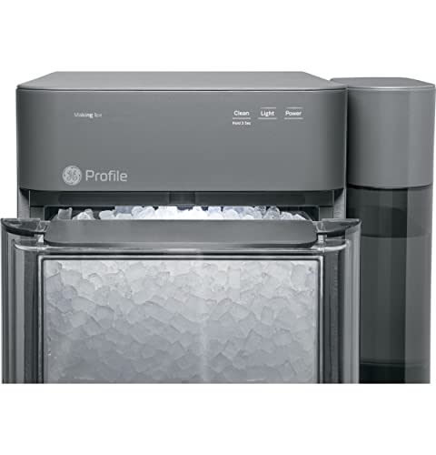 GE Profile Opal 2.0 | Countertop Nugget Ice Maker with Side Tank | Ice Machine with WiFi Connectivity | Smart Home Kitchen Essentials | Stainless Steel