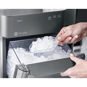 GE Profile Opal 2.0 | Countertop Nugget Ice Maker with Side Tank | Ice Machine with WiFi Connectivity | Smart Home Kitchen Essentials | Stainless Steel