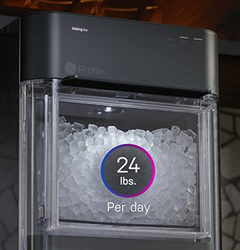 GE Profile Opal 2.0 | Countertop Nugget Ice Maker with Side Tank | Ice Machine with WiFi Connectivity | Smart Home Kitchen Essentials | Stainless Steel